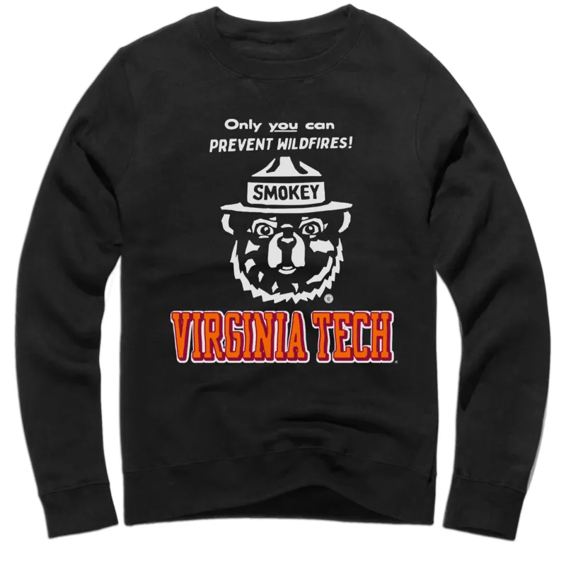 Smokey x Virginia Tech Campus Crewneck Sweatshirt made by Streaker Sports