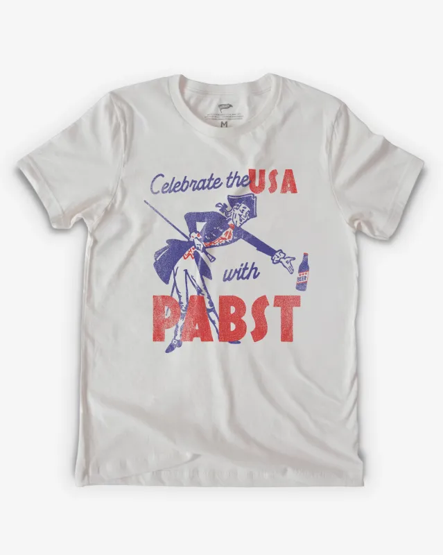 Celebrate the USA with Pabst Tee made by Streaker Sports