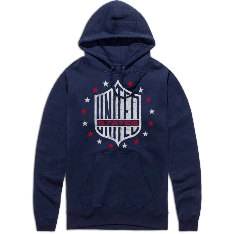 USA Vintage Shield Hoodie made by Streaker Sports
