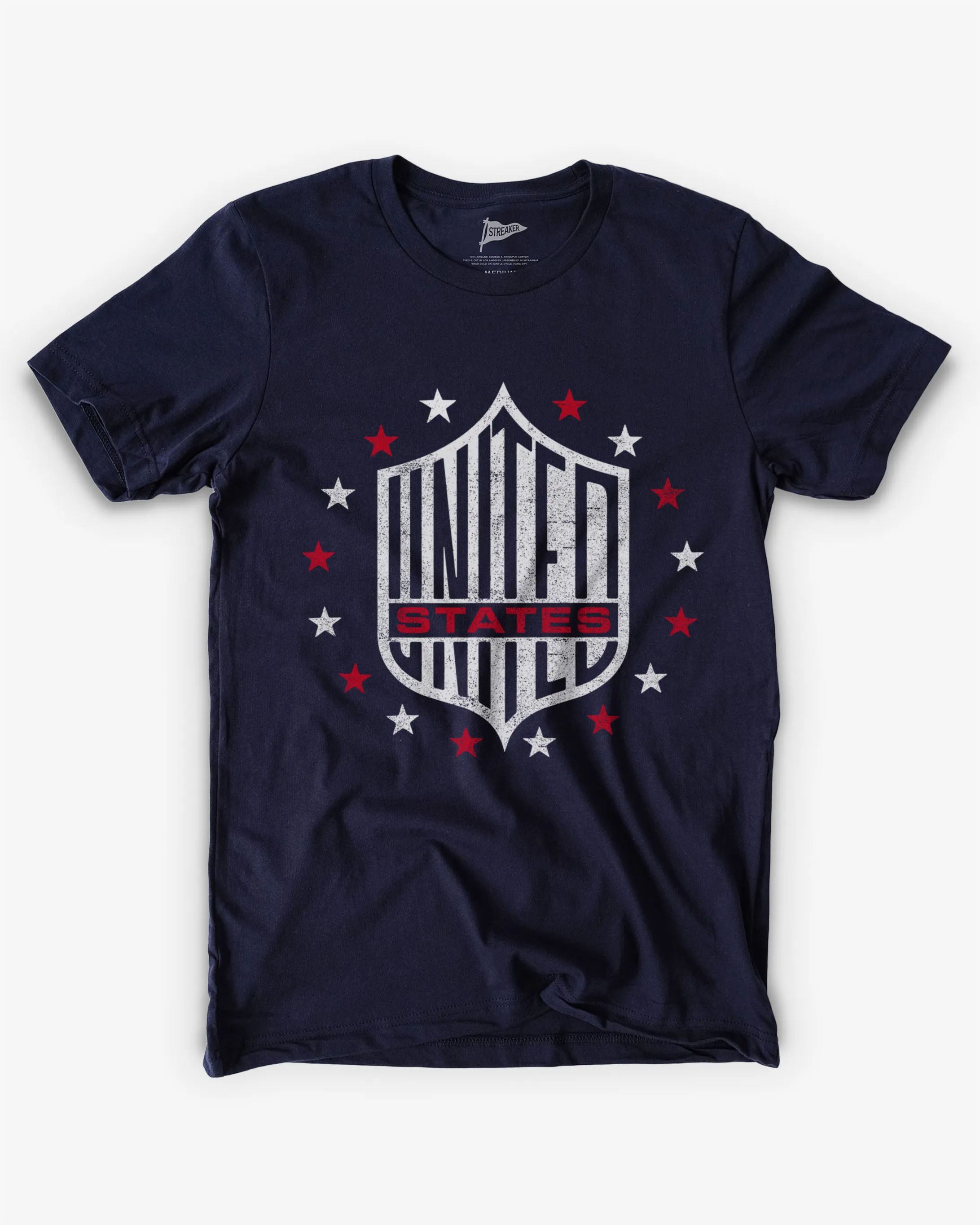 USA Vintage Shield Tee sold by Streaker Sports