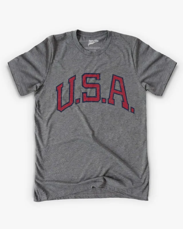 USA Vintage Locker Room Tee made by Streaker Sports