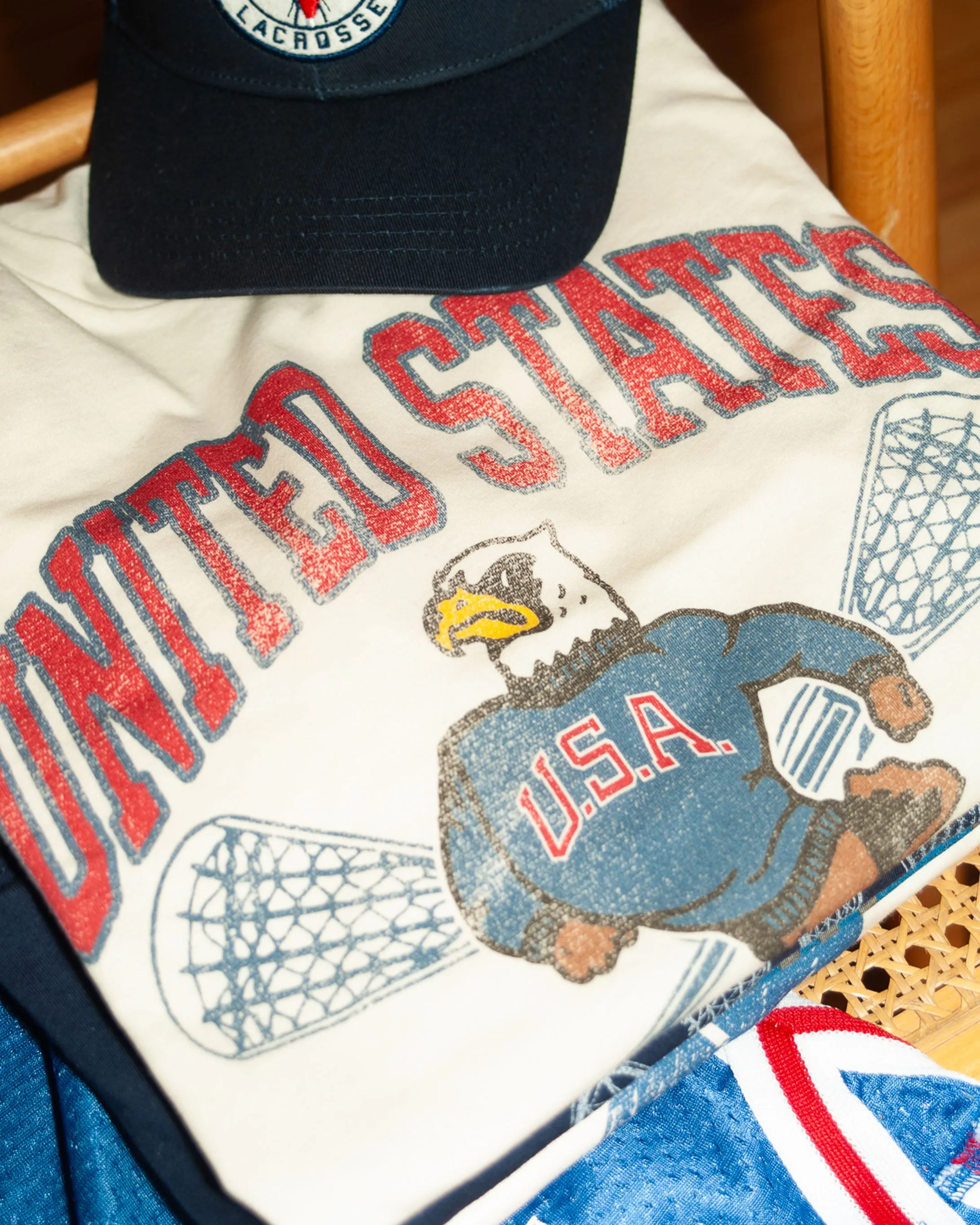 USA Lacrosse Vintage Eagle Tee sold by Streaker Sports product image thumbnail 2