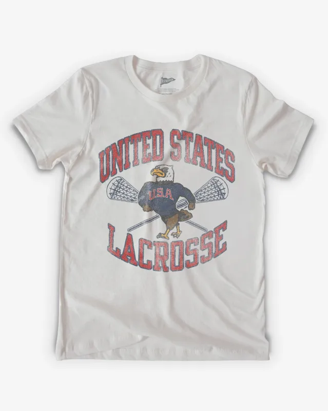 USA Lacrosse Vintage Eagle Tee made by Streaker Sports