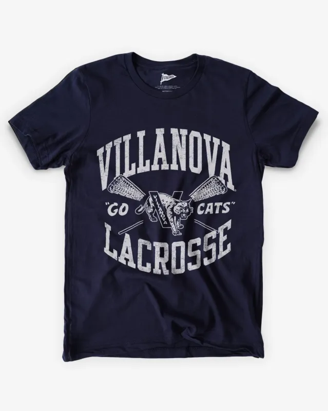 Villanova Vintage Lacrosse Tee made by Streaker Sports