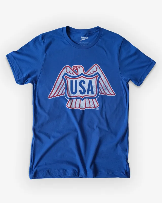 USA Hockey Vintage Eagle Crest Tee made by Streaker Sports