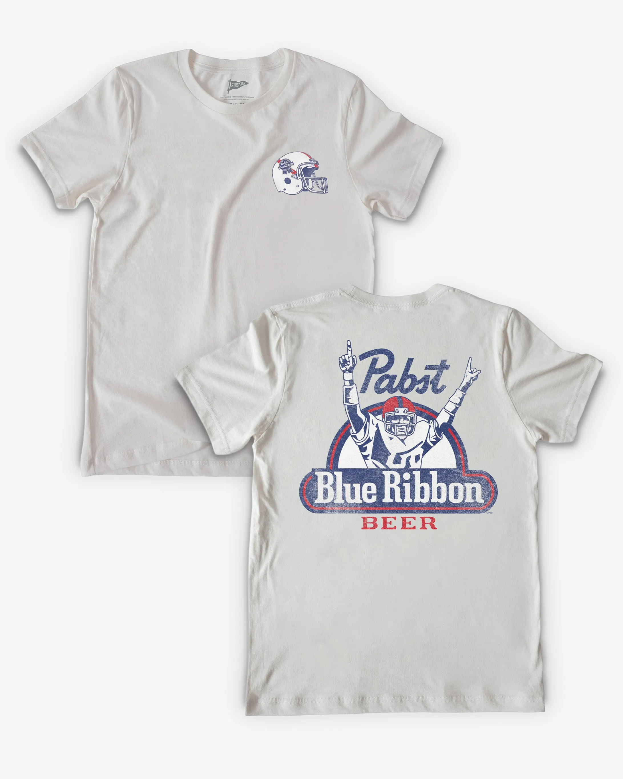 Pabst Blue Ribbon Vintage Sunday Football Tee sold by Streaker Sports