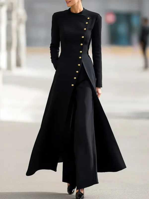 Elegant Long Blazer And Trousers Set sold by Mooyius