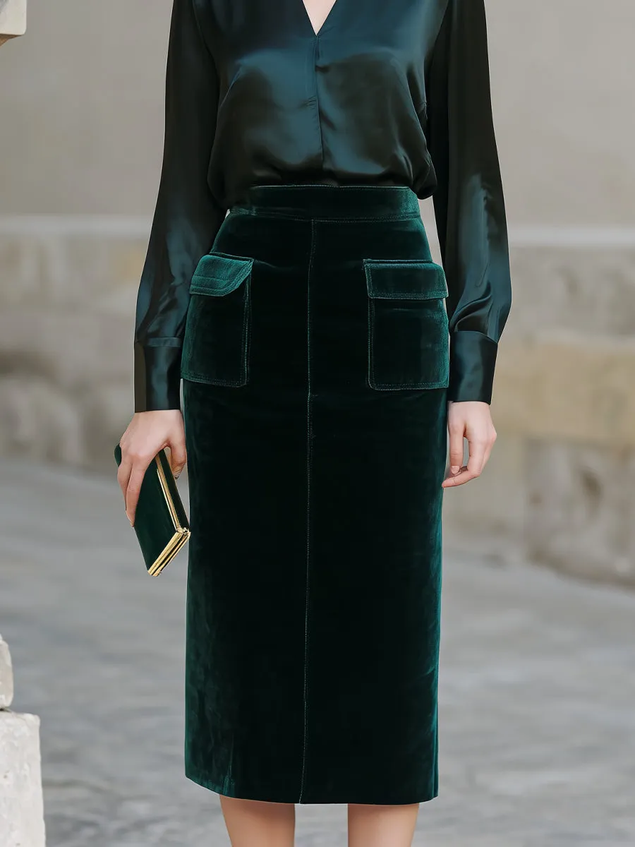 V-Neck Blouse And Midi Skirt Set sold by Mooyius product image thumbnail 4