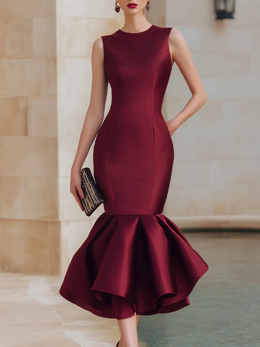 Sleeveless Mermaid Hem Midi Dress sold by Mooyius