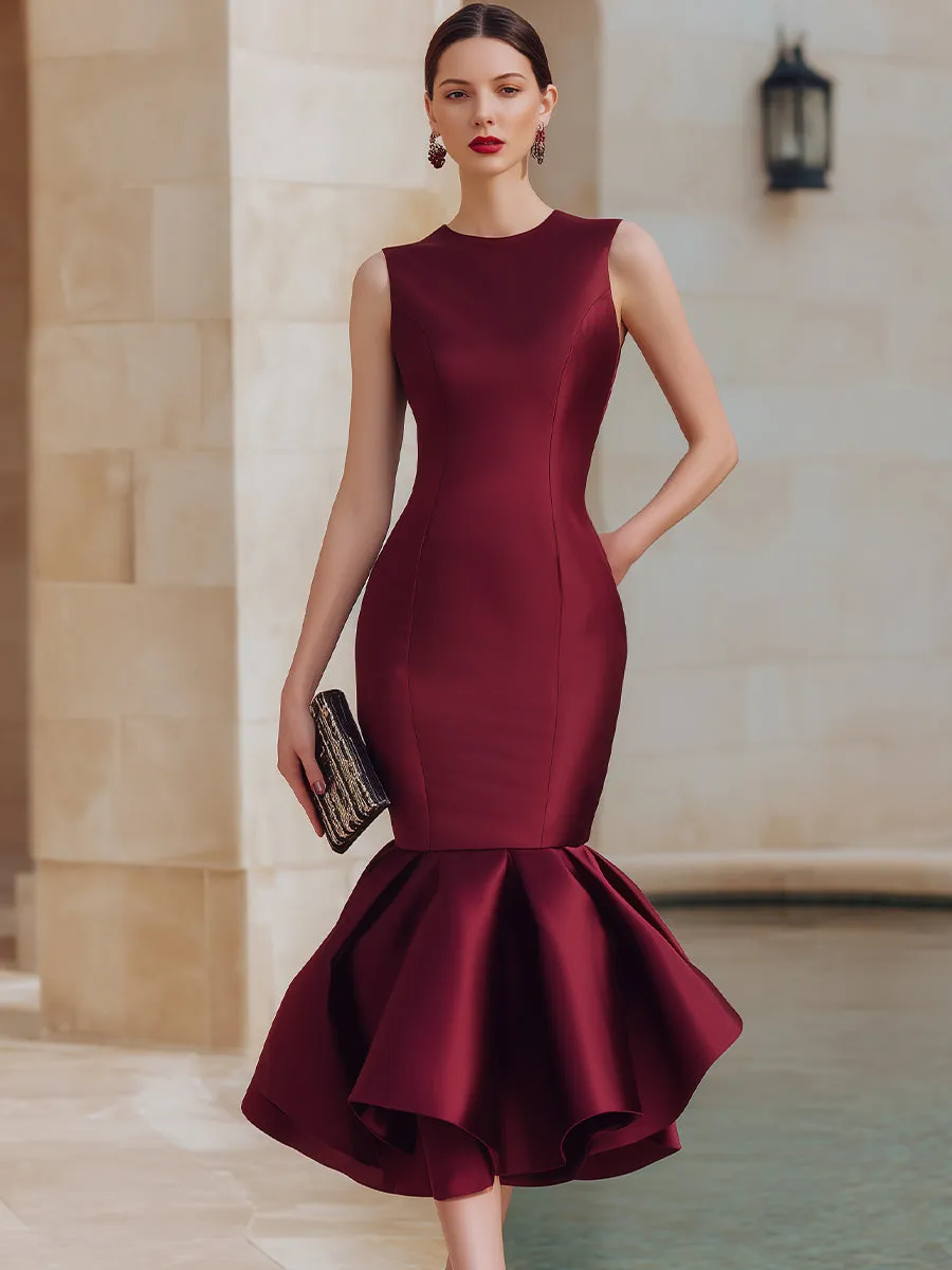 Sleeveless Mermaid Hem Midi Dress sold by Mooyius product image thumbnail 2