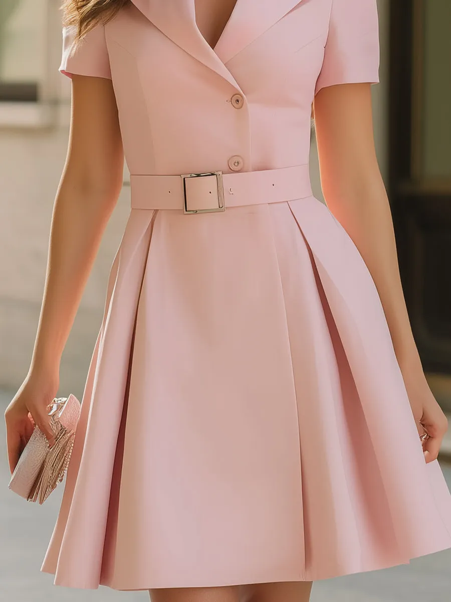 Blush Pink Blazer-Style Mini Dress sold by Mooyius product image thumbnail 4