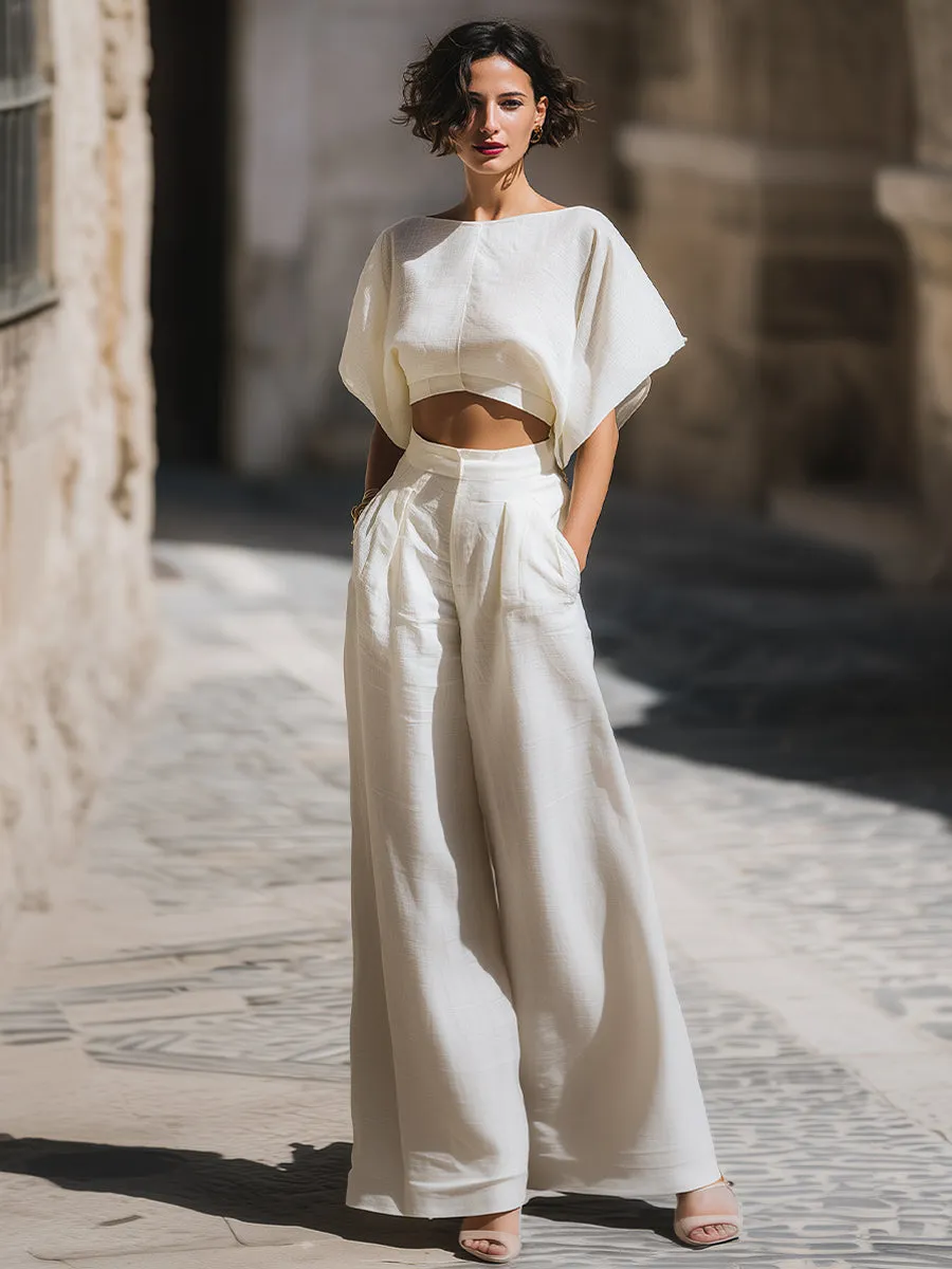 Ethereal Linen-Blend Two-Piece Set sold by Mooyius product image thumbnail 2
