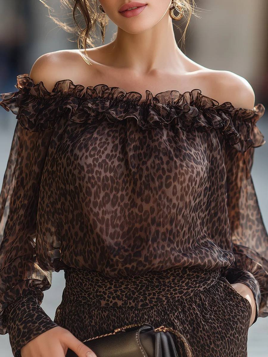 Off Shoulder Ruffle Neck Blouse sold by Mooyius product image thumbnail 3