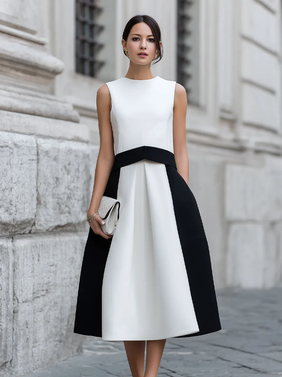 Sleeveless Contrast Panel Midi Set sold by Mooyius product image thumbnail 2