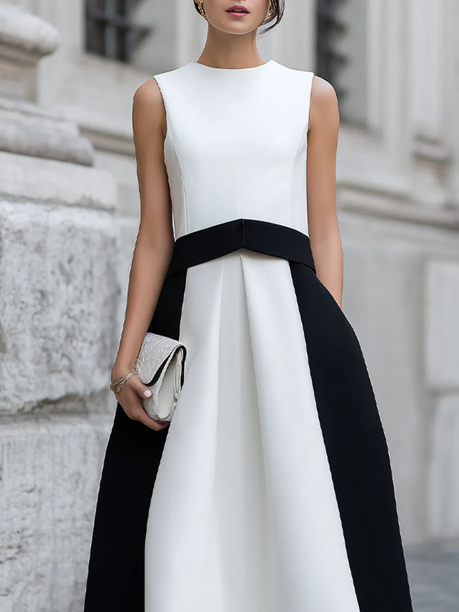 Sleeveless Contrast Panel Midi Set sold by Mooyius product image thumbnail 3