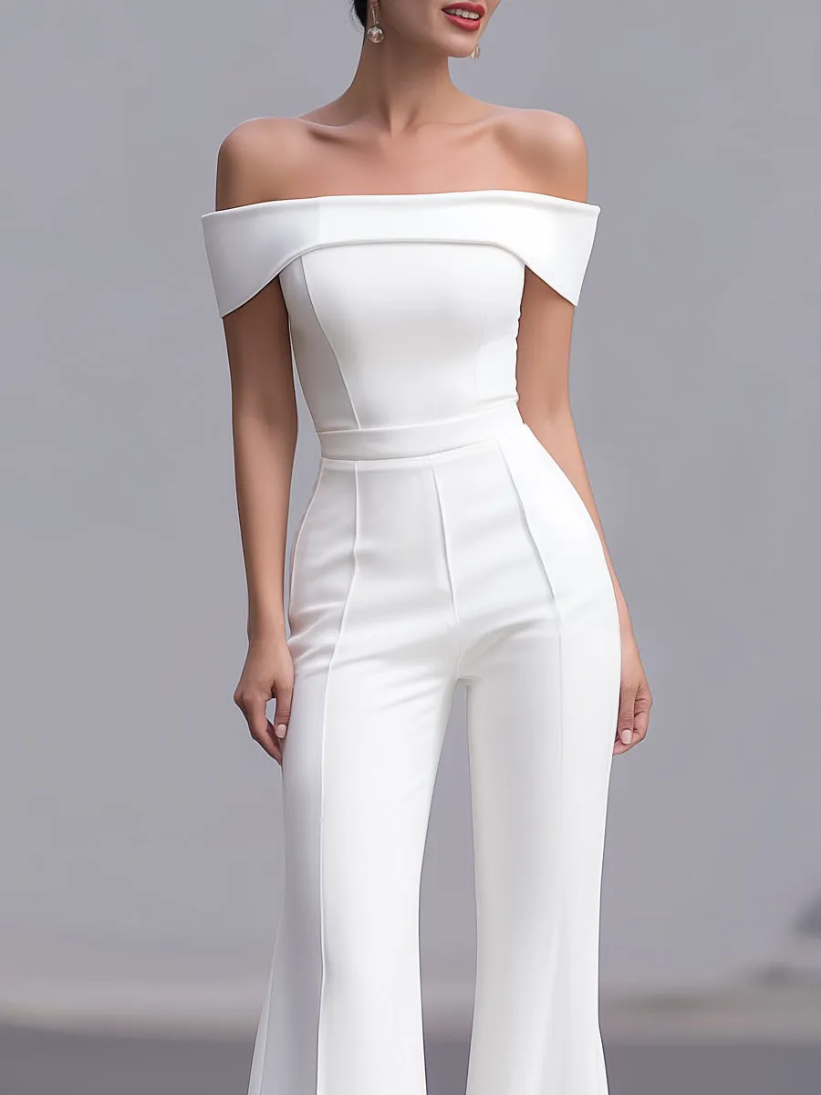 Off-Shoulder Structured Wide-Leg Jumpsuit sold by Mooyius product image thumbnail 3