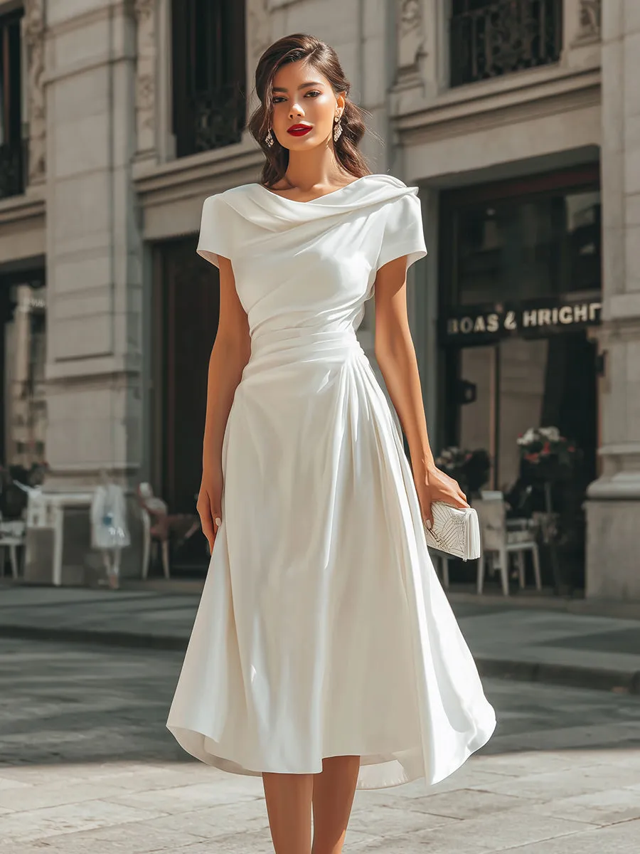 Draped Asymmetric Midi Dress sold by Mooyius product image thumbnail 2