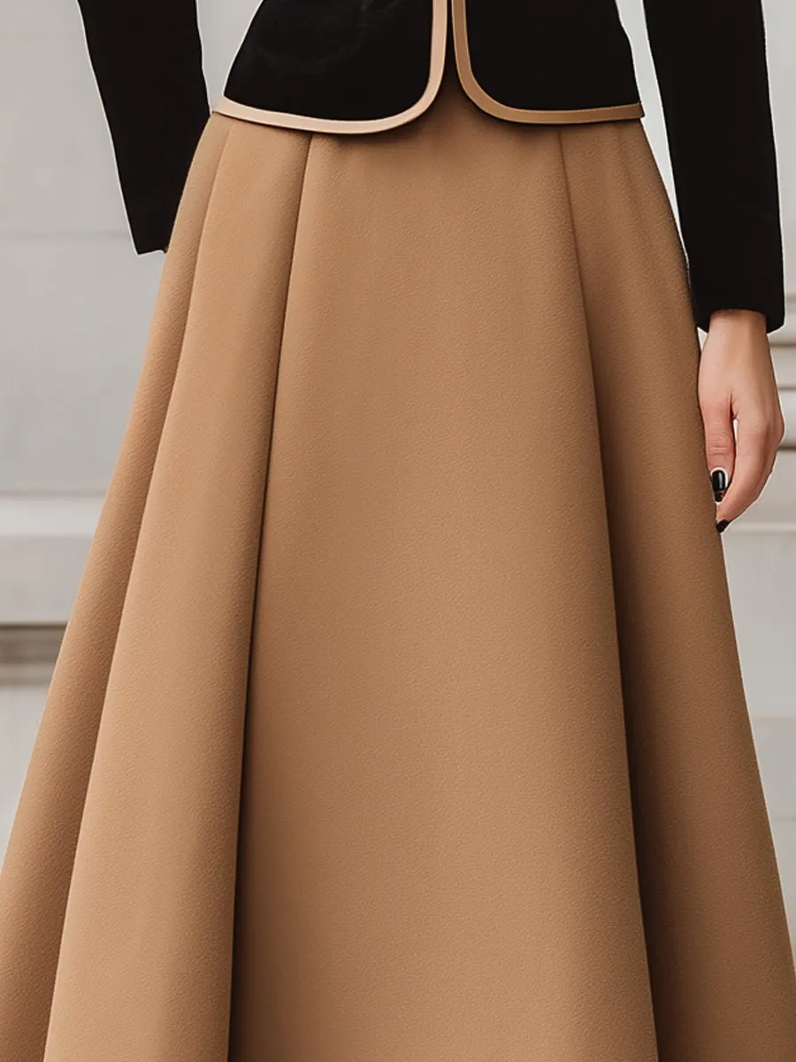Elegant High-Waist A-Line Midi Skirt sold by Mooyius product image thumbnail 2