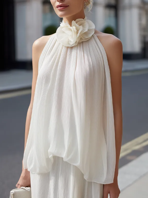 Floral Halter Neck Statement Top made by Mooyius