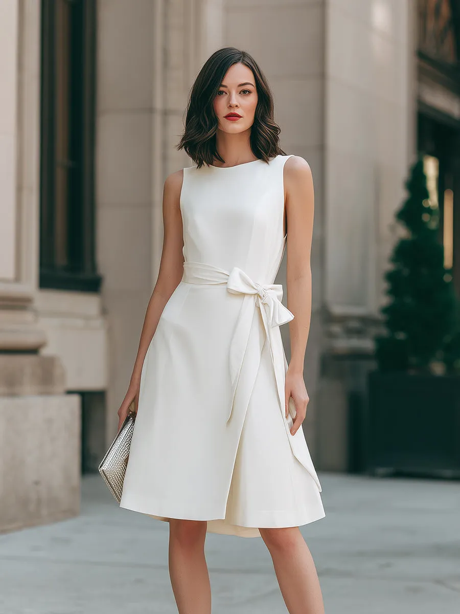 Sleeveless Tie-Waist A-Line Midi Dress sold by Mooyius product image thumbnail 2