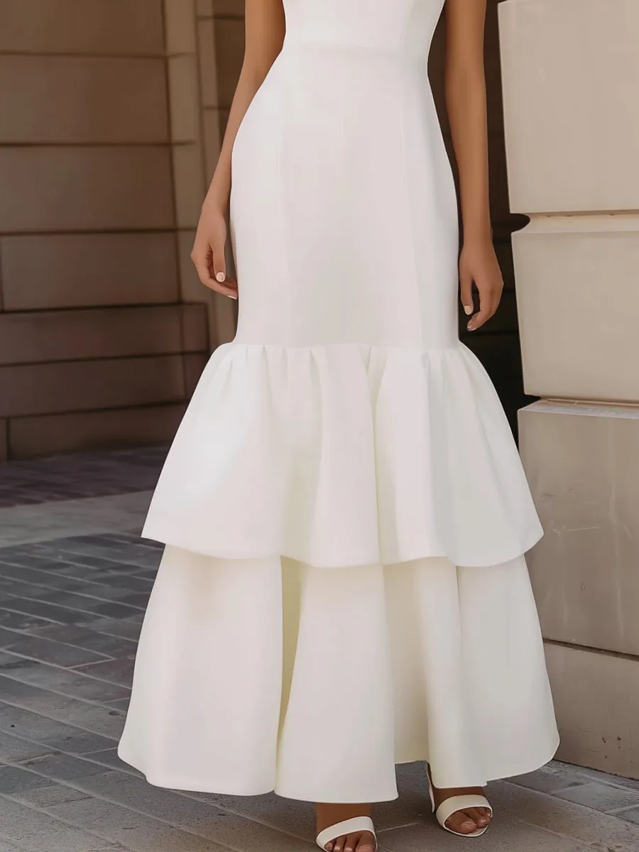 Sleeveless Tiered Ruffle Hem Maxi Dress sold by Mooyius product image thumbnail 3