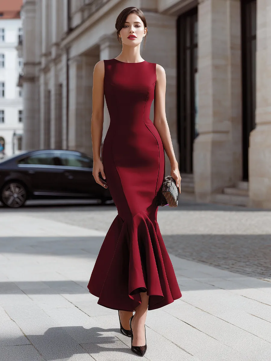 Sleeveless Sculpted Mermaid Midi Dress sold by Mooyius product image thumbnail 2