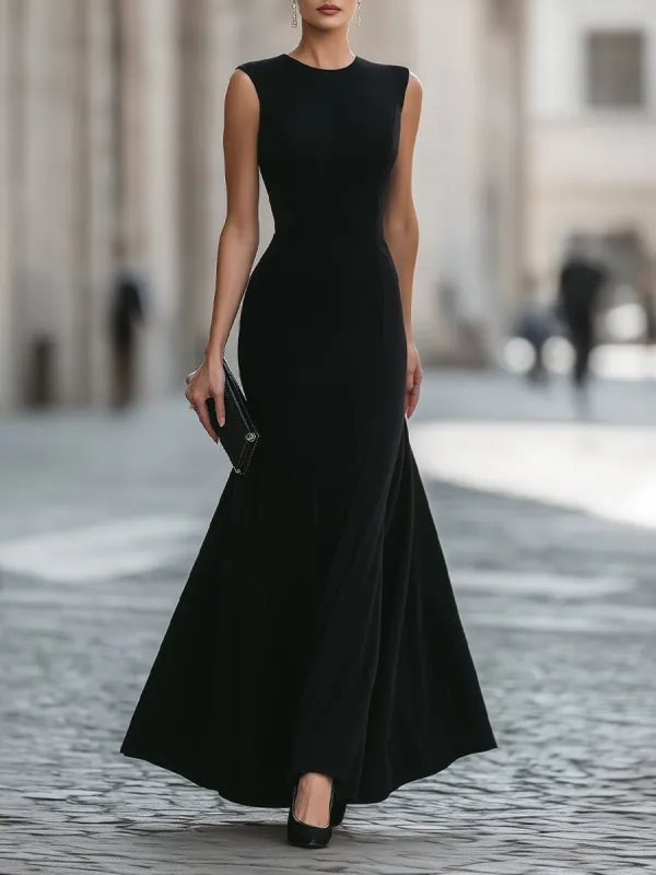 Sleeveless Sculpted Mermaid Maxi Dress made by Mooyius