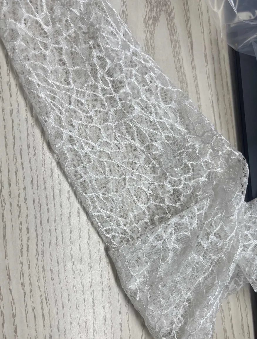 Lace High Neck Flutter Sleeve Maxi Dress sold by Mooyius product image thumbnail 5