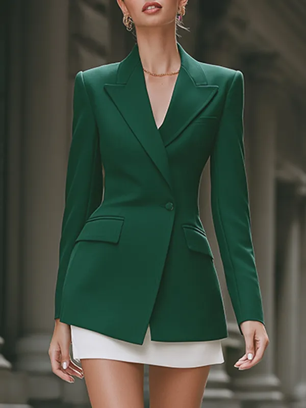 Tailored Blazer And Mini Skirt Two-Piece Set made by Mooyius