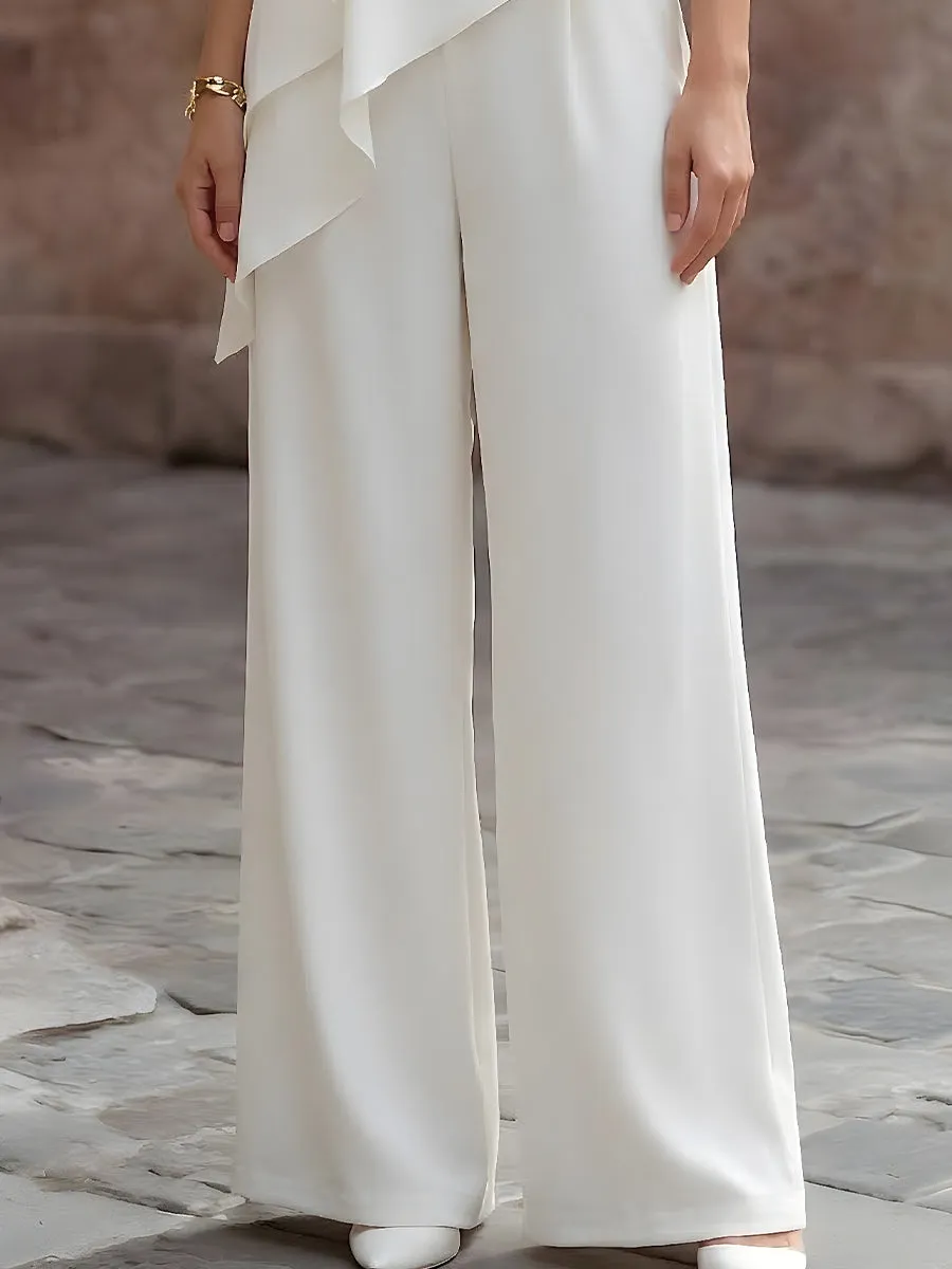 Layered Draped Halter Wide-Leg Jumpsuit sold by Mooyius product image thumbnail 4