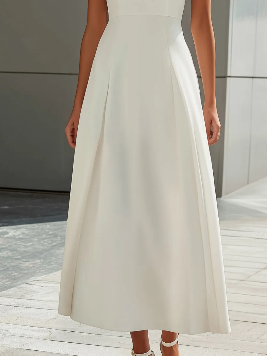 Ruffle Sleeve Structured A-Line Maxi Dress sold by Mooyius product image thumbnail 3