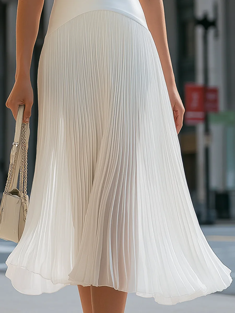 Sleeveless Pleated Midi Dress sold by Mooyius product image thumbnail 3