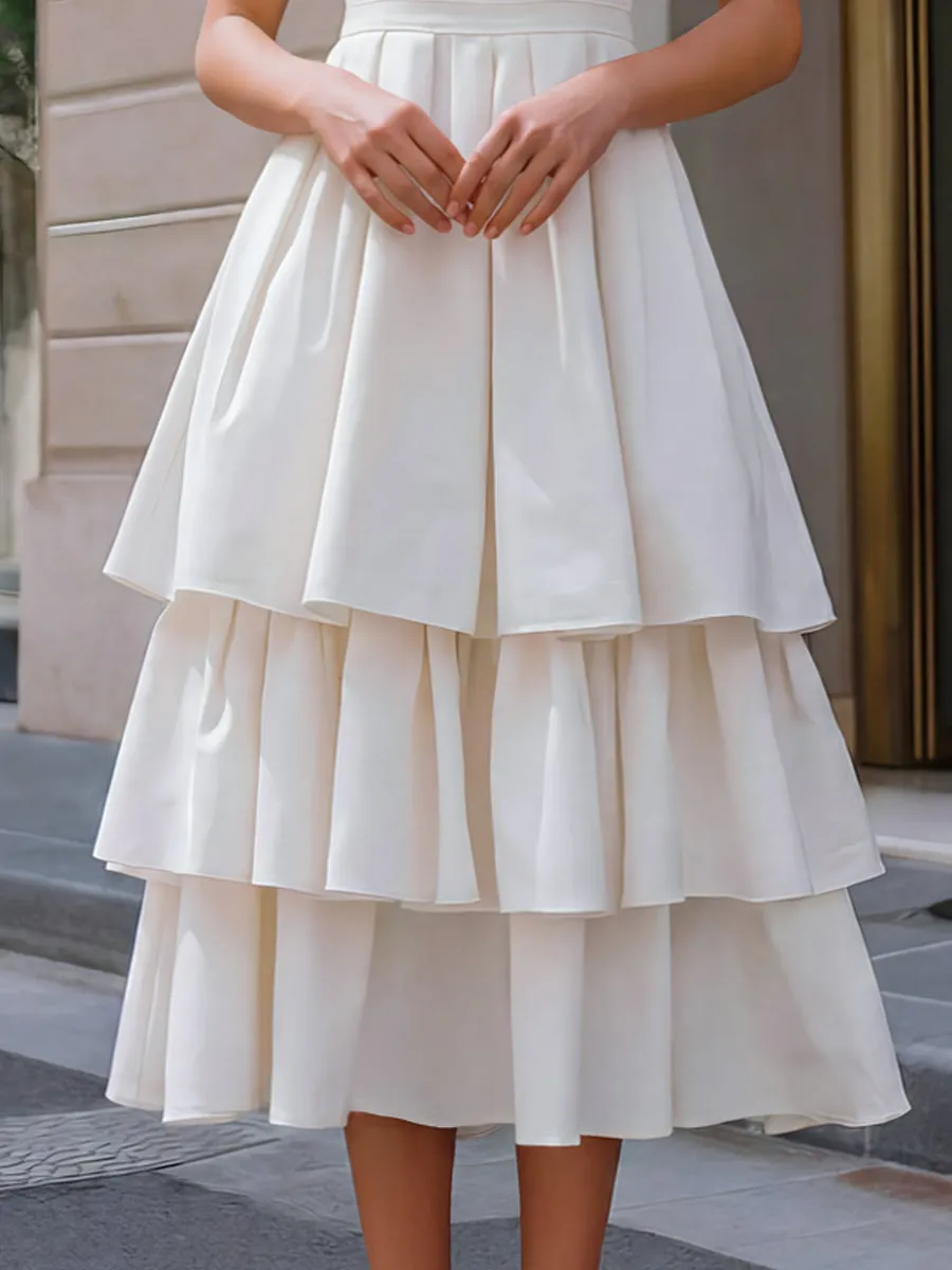Sleeveless Tiered Ruffle Midi Dress sold by Mooyius product image thumbnail 3