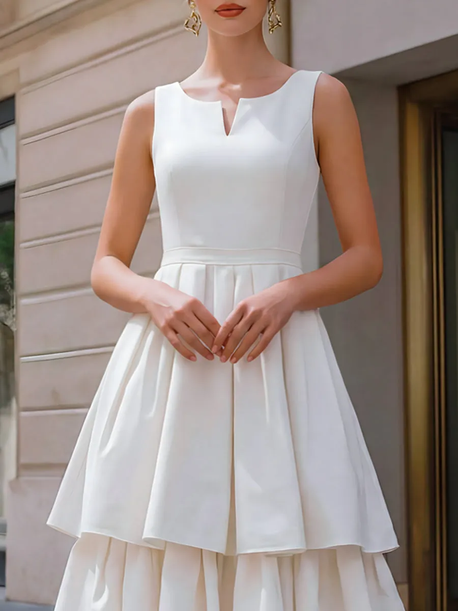 Sleeveless Tiered Ruffle Midi Dress sold by Mooyius product image thumbnail 2