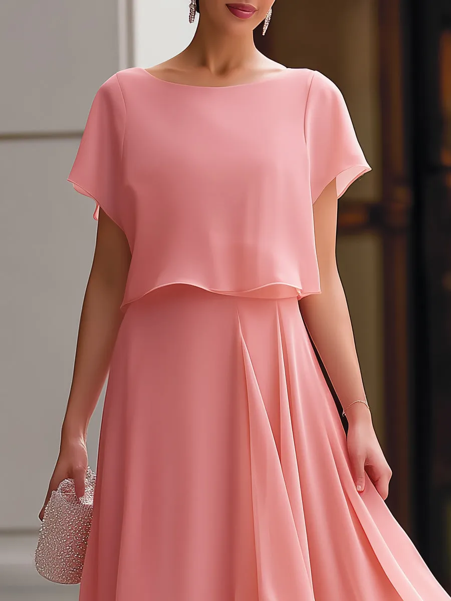 Flowing Overlay Asymmetric Hem Chiffon Maxi Dress sold by Mooyius product image thumbnail 2