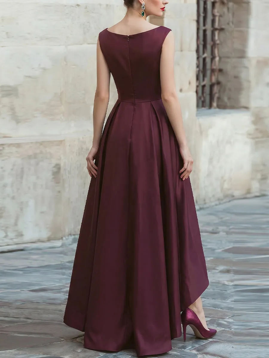 Off-Shoulder Draped High-Low Evening Gown sold by Mooyius product image thumbnail 2