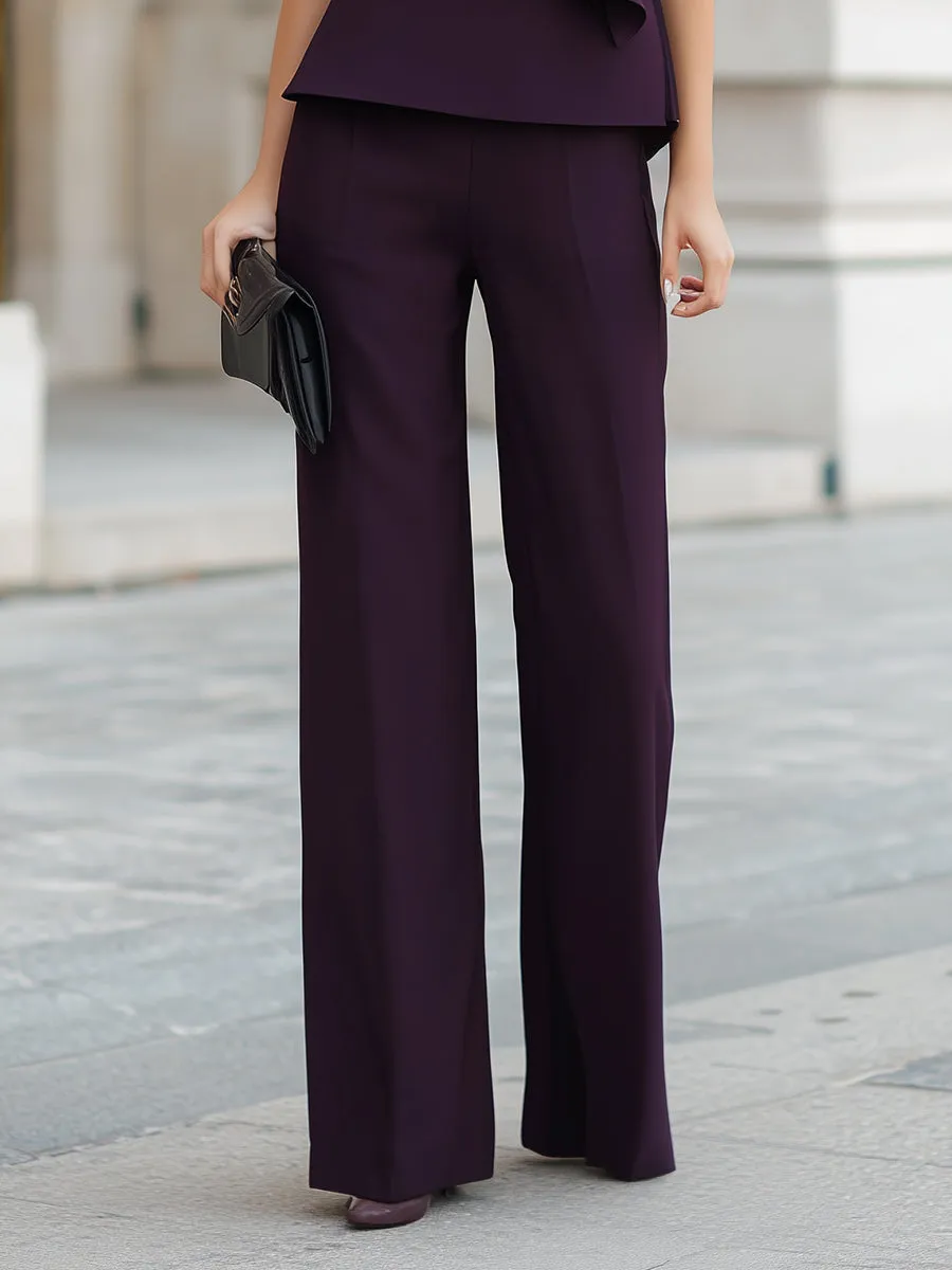 Structured Draped Halter Neck Top And Wide-Leg Pants Set sold by Mooyius product image thumbnail 4