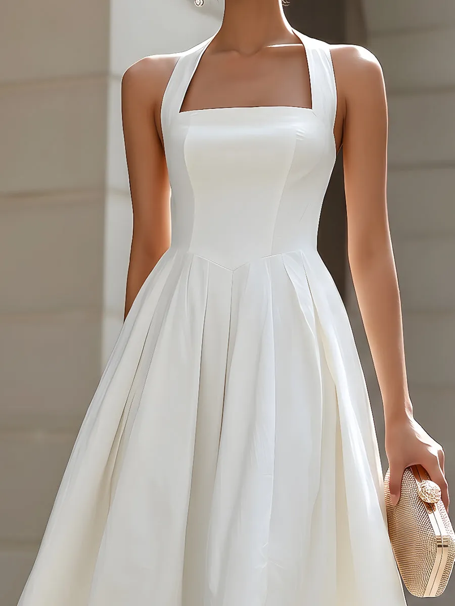 Square Neck Halter A-Line Maxi Dress sold by Mooyius product image thumbnail 2