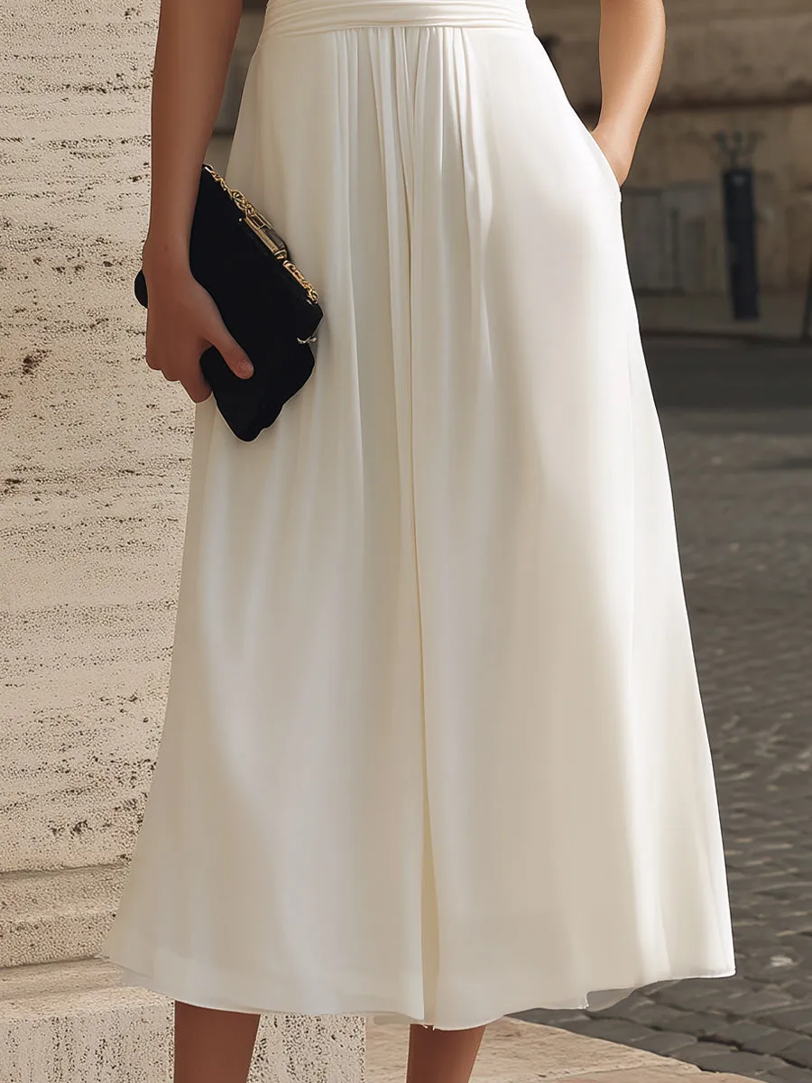 Ruffle Sleeve Ruched Waist Maxi Dress sold by Mooyius product image thumbnail 4