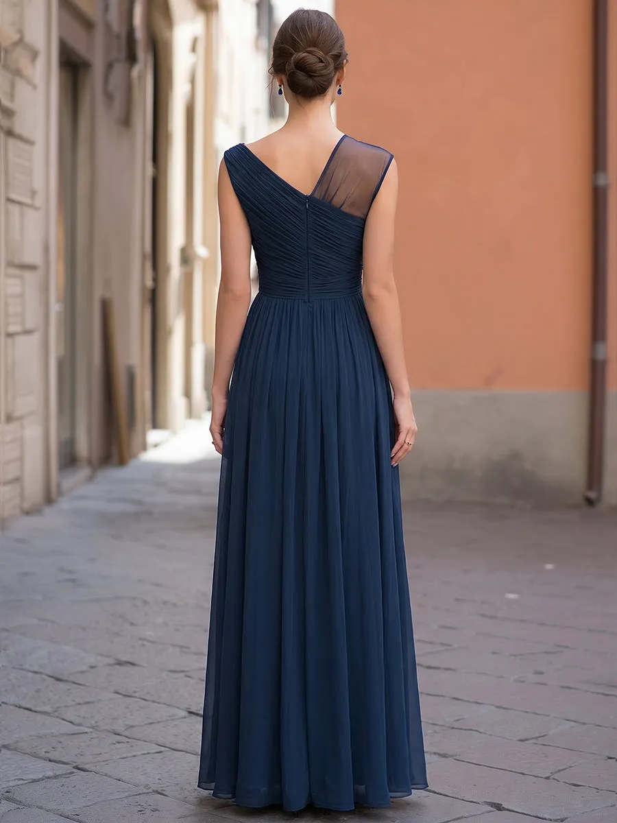 Asymmetric Pleated Overlay Maxi Dress sold by Mooyius product image thumbnail 5