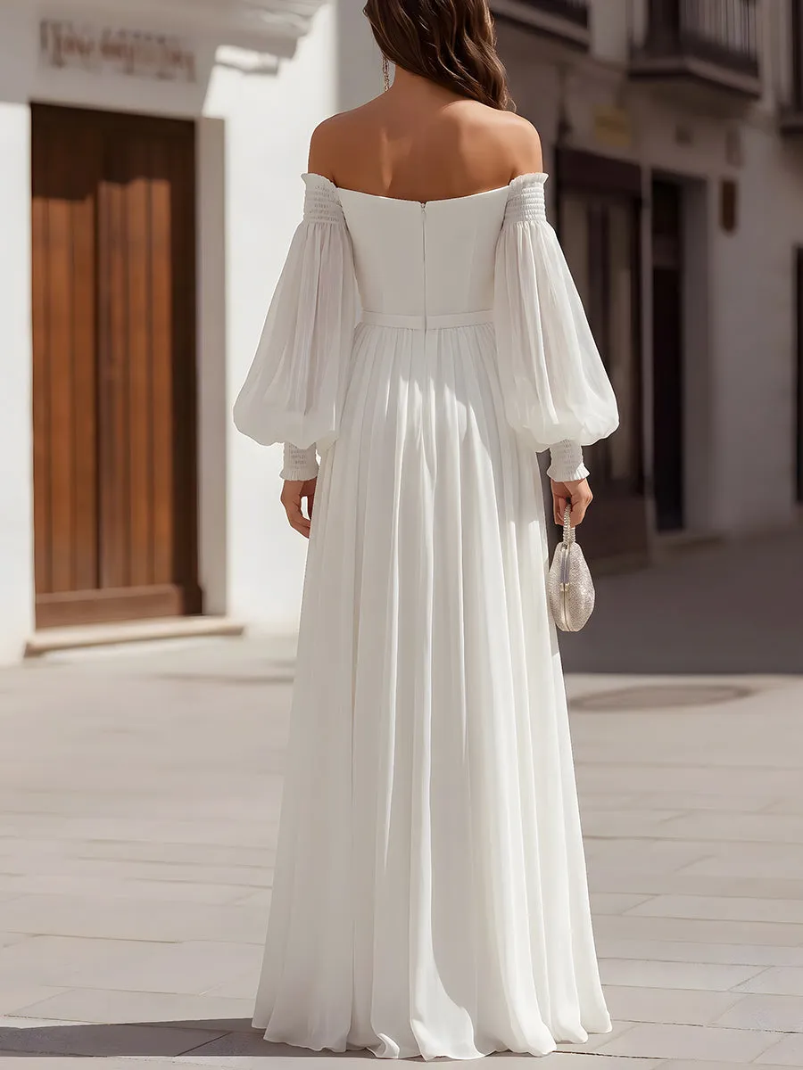 Romantic Off-Shoulder Maxi Gown sold by Mooyius product image thumbnail 4
