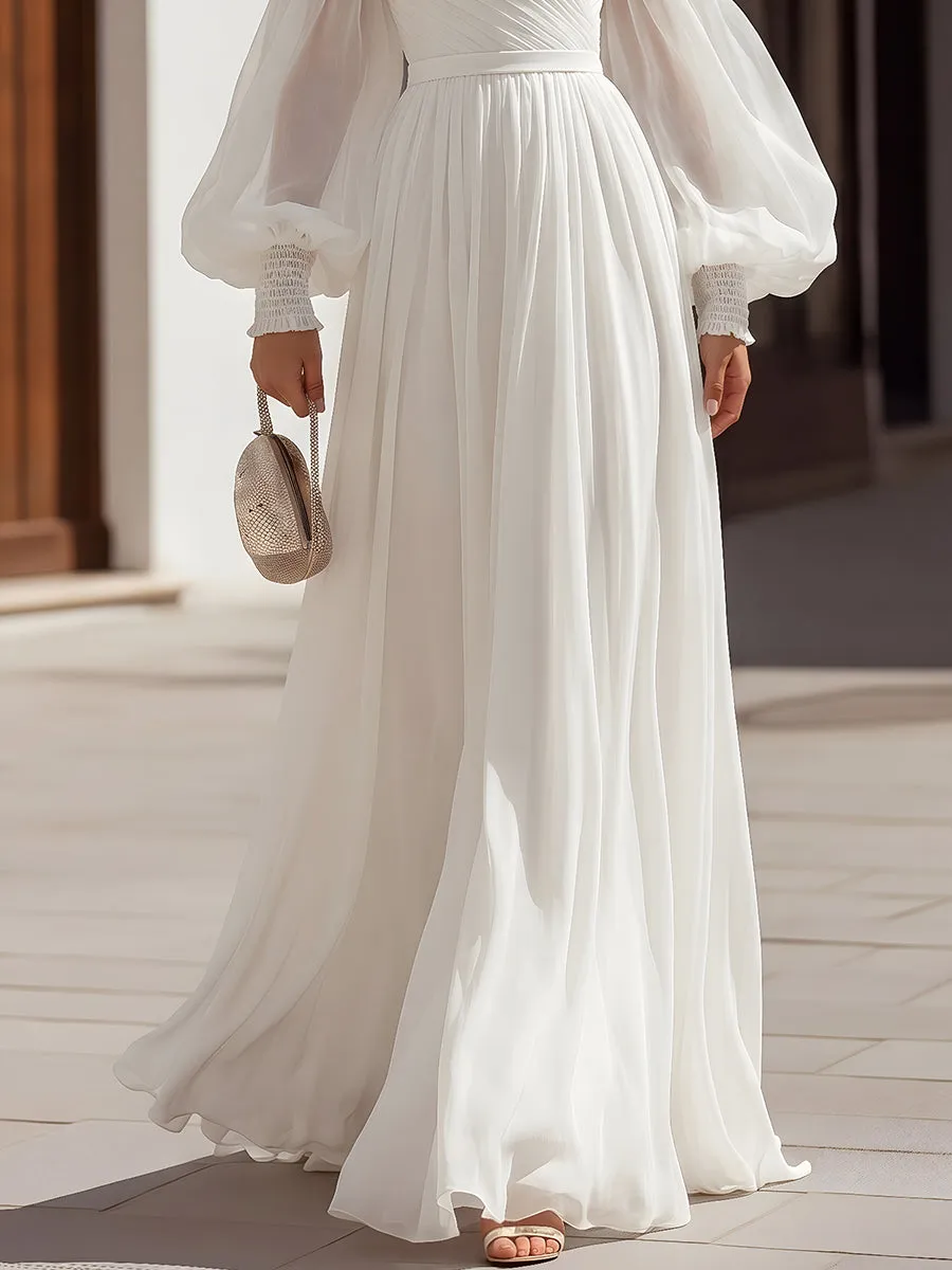 Romantic Off-Shoulder Maxi Gown sold by Mooyius product image thumbnail 3