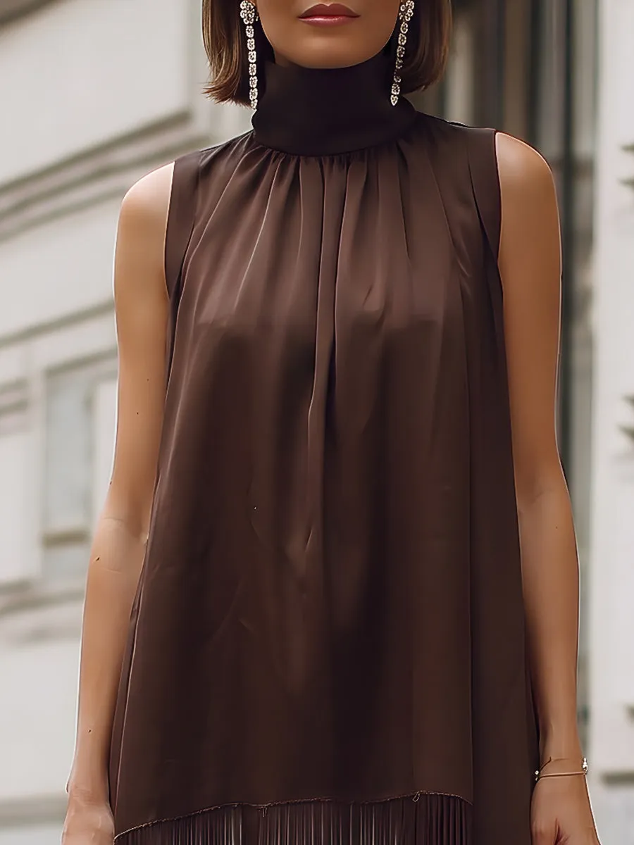 Chic Sleeveless Fringe Hem Tunic Top sold by Mooyius product image thumbnail 2