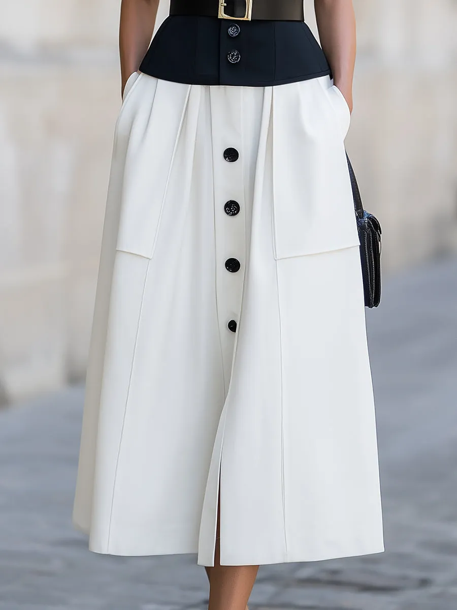 Sleeveless Vest And A-line Skirt Two-Piece Set sold by Mooyius product image thumbnail 3