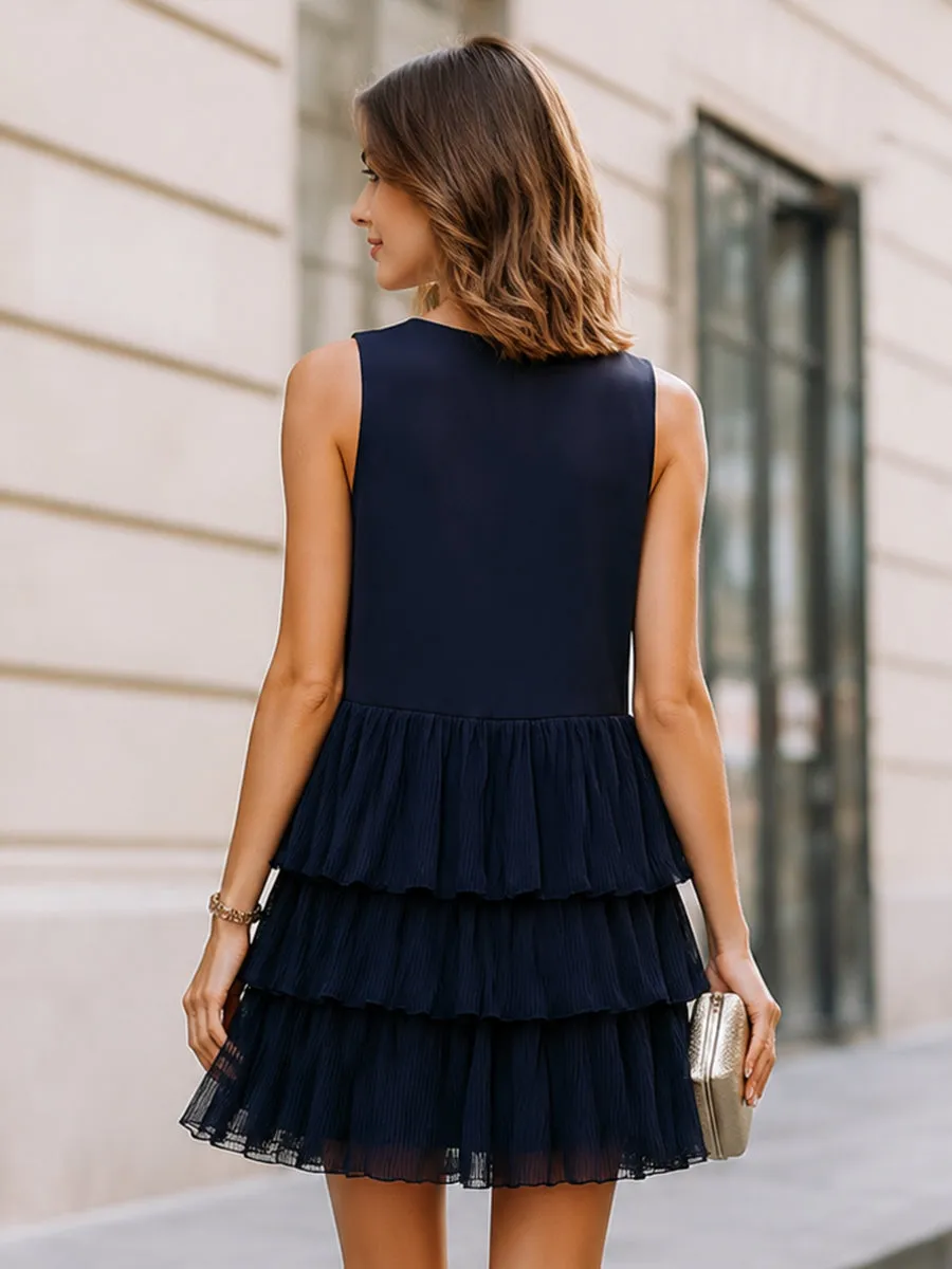 Elegant Tiered Pleated Dress sold by Mooyius product image thumbnail 5