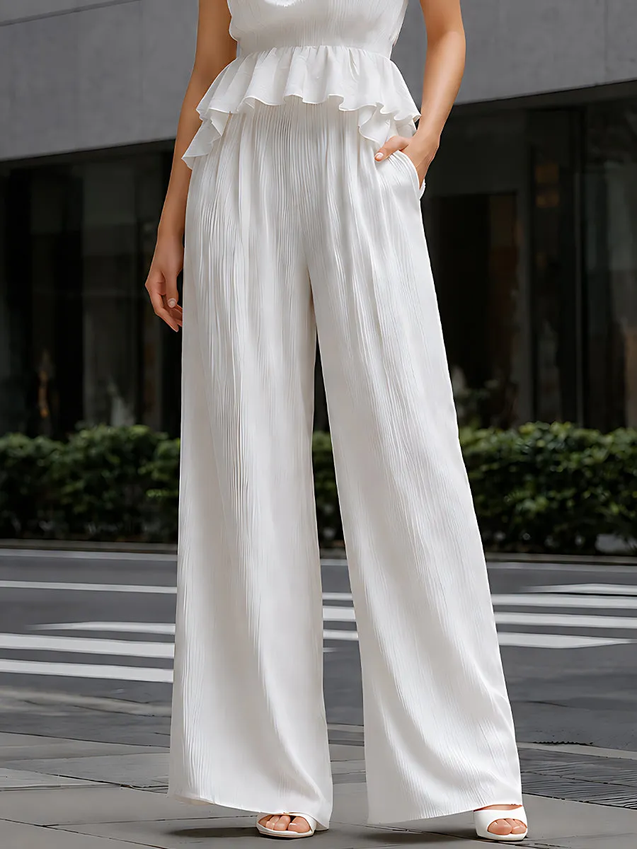 Elegant Chiffon Wide-Leg Jumpsuit sold by Mooyius product image thumbnail 3