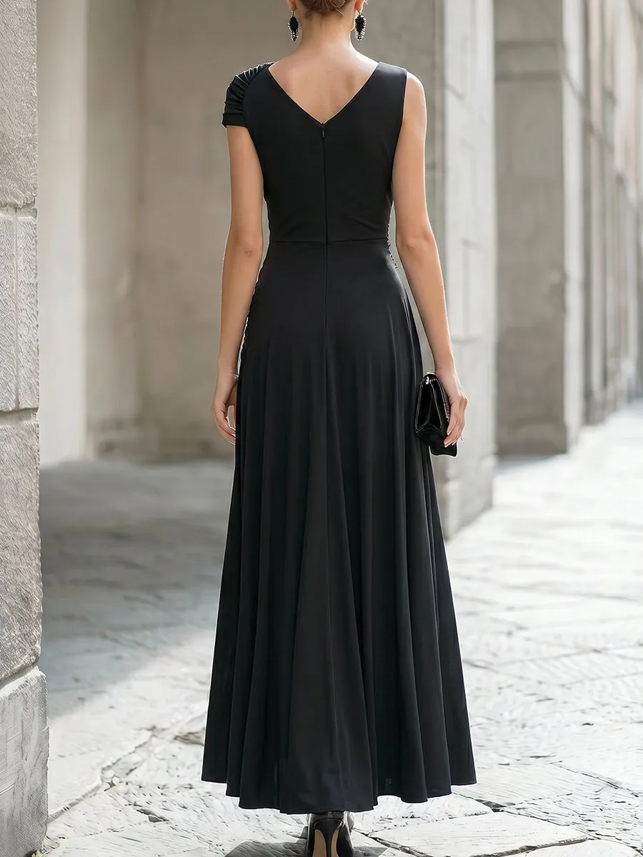 Elegant Draped Sleeveless Maxi Dress sold by Mooyius product image thumbnail 4