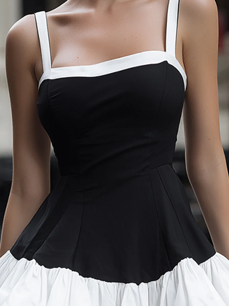 Lack & White Tiered Ruffle Mini Dress sold by Mooyius product image thumbnail 3