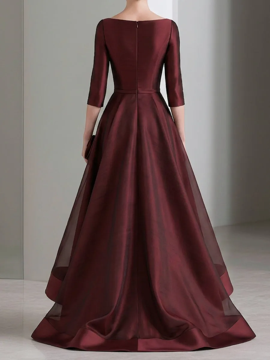 Draped Waist Organza High-Low Evening Dress sold by Mooyius product image thumbnail 5