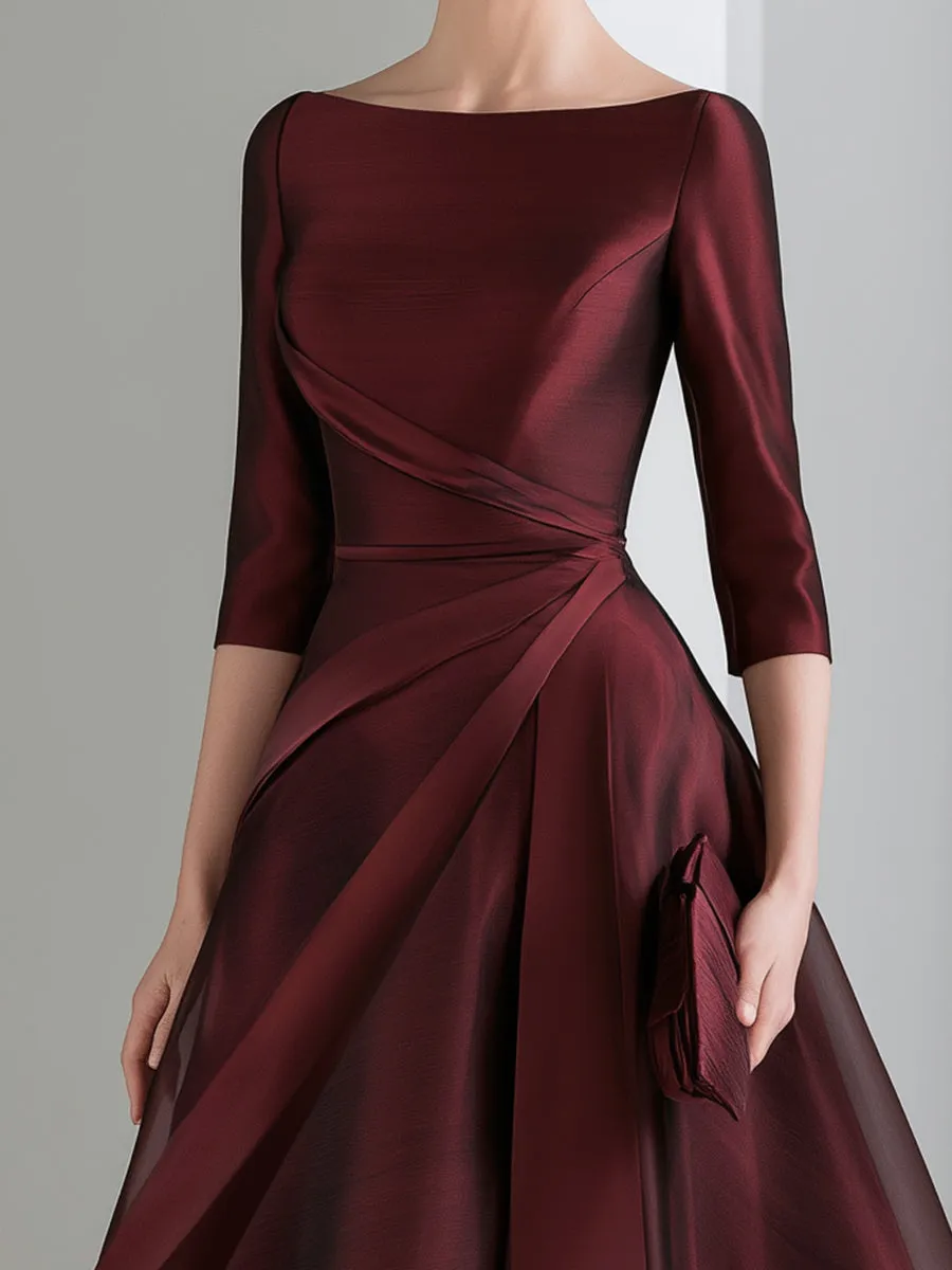 Draped Waist Organza High-Low Evening Dress sold by Mooyius product image thumbnail 3